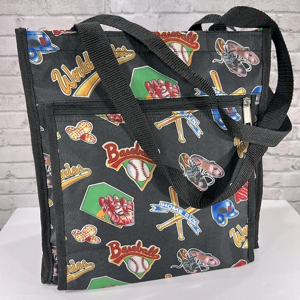 CLETO - “Home Run” World Series Baseball Fashion Tote Bag 🖤 EUC / Like New